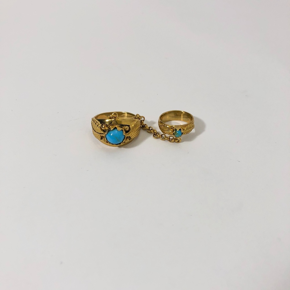 Sunahara Leaf Chain Ring in Gold - Picture 3 of 4